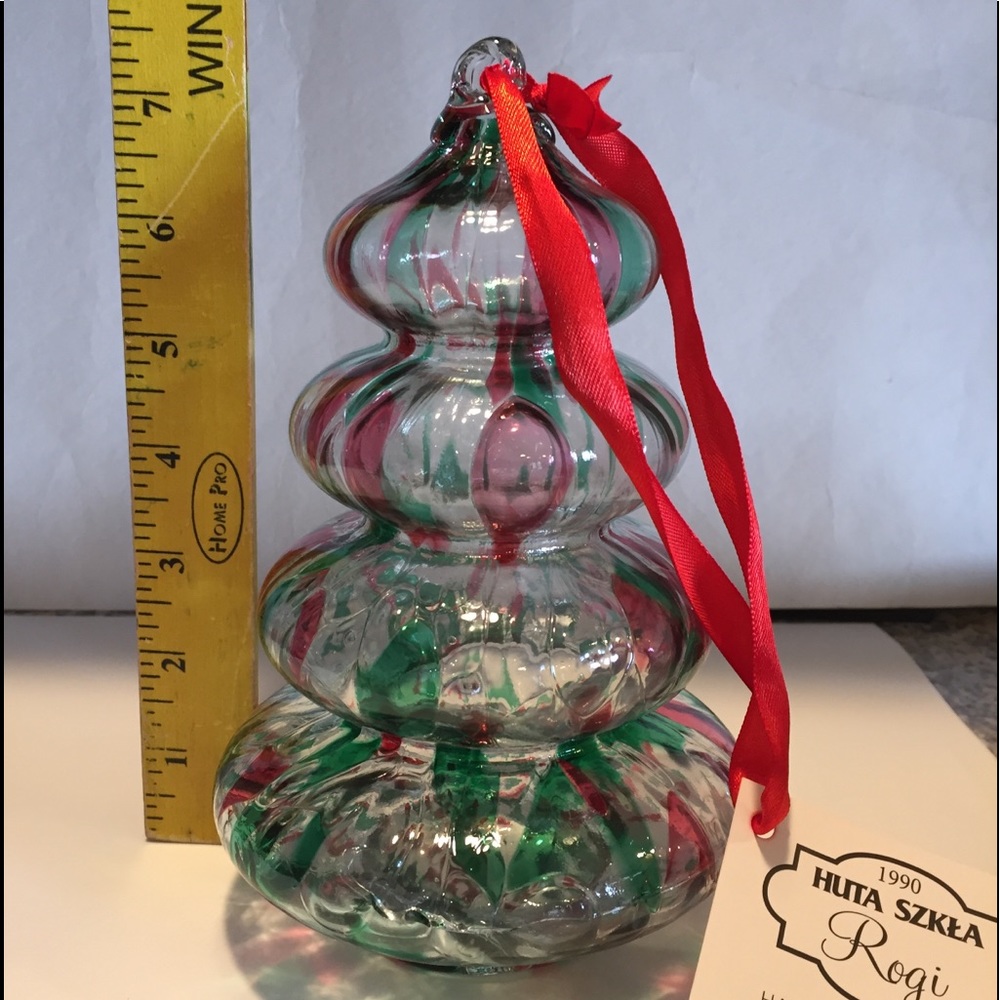 Vintage polish glass tree ornament